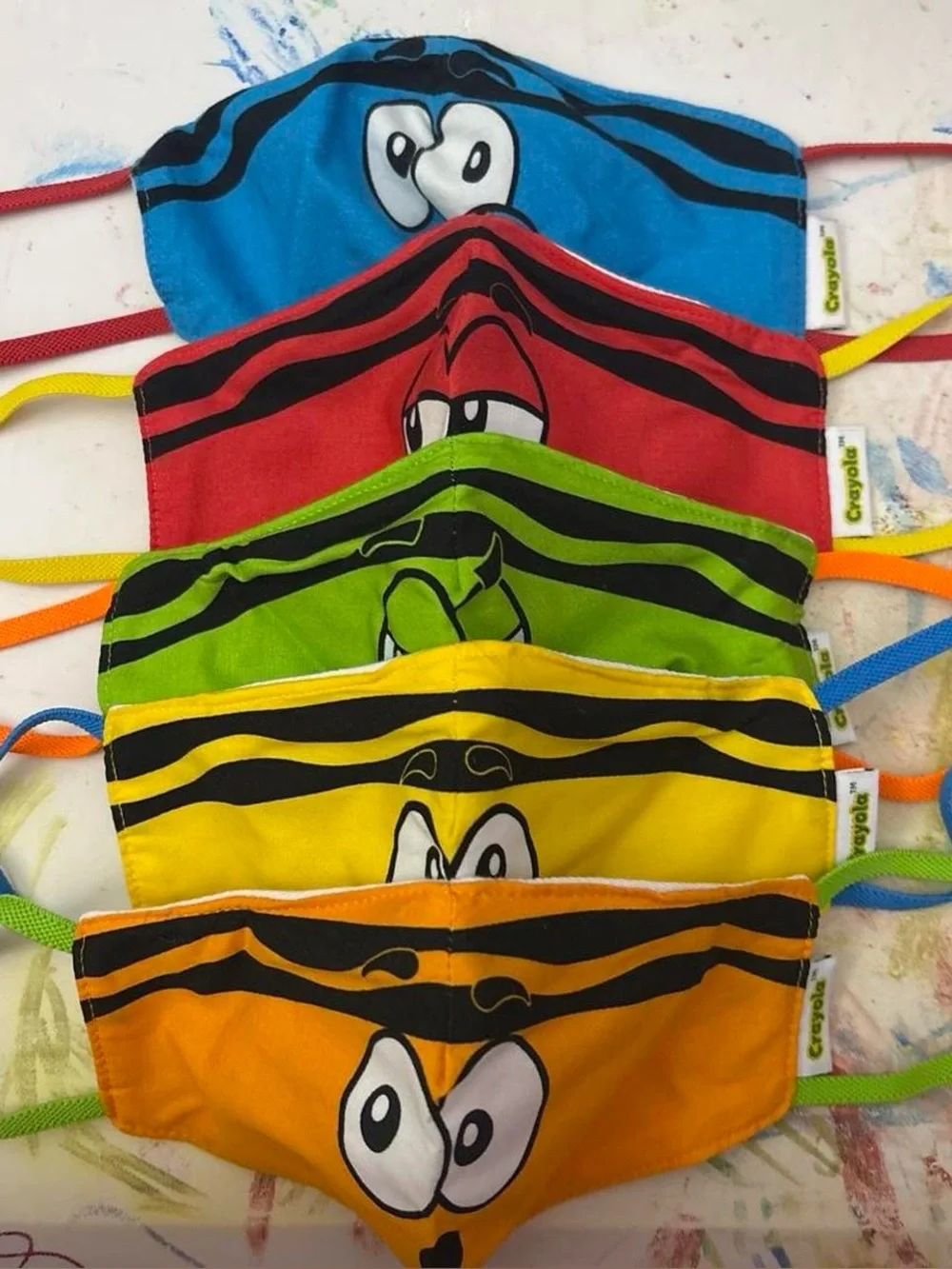 Kids sized Crayola Brand Face Masks (set of 5)